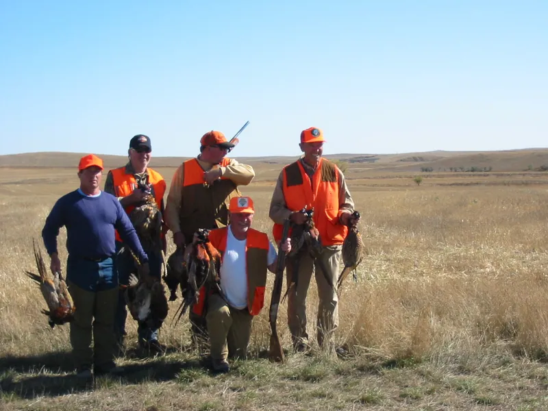 Hunting party TK from Florida – 2004 wild pheasant hunt in North Dakota