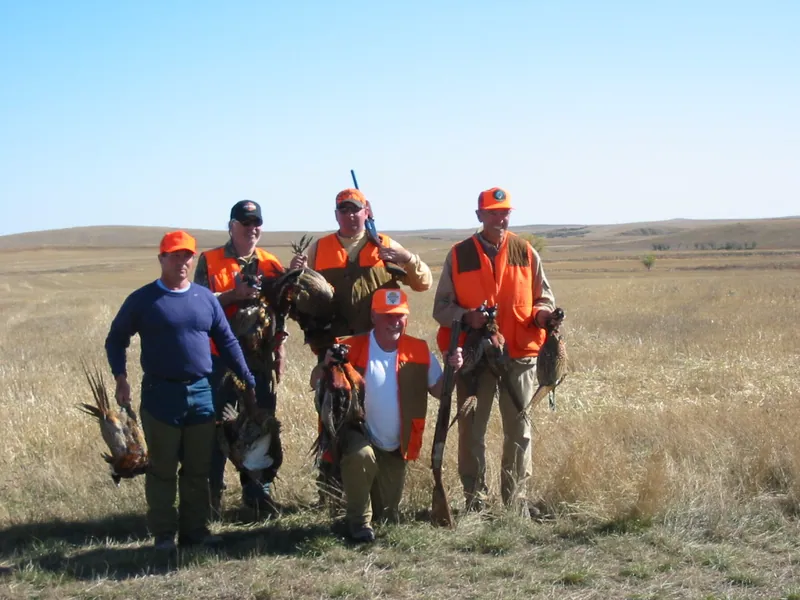Hunting party TK from Florida – 2004 wild pheasant hunt in North Dakota