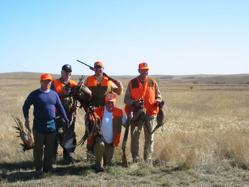 Hunting party TK from Florida – 2004 wild pheasant hunt in North Dakota