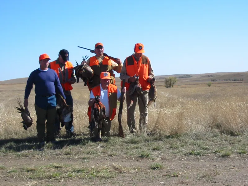Hunting party TK from Florida – 2004 wild pheasant hunt in North Dakota