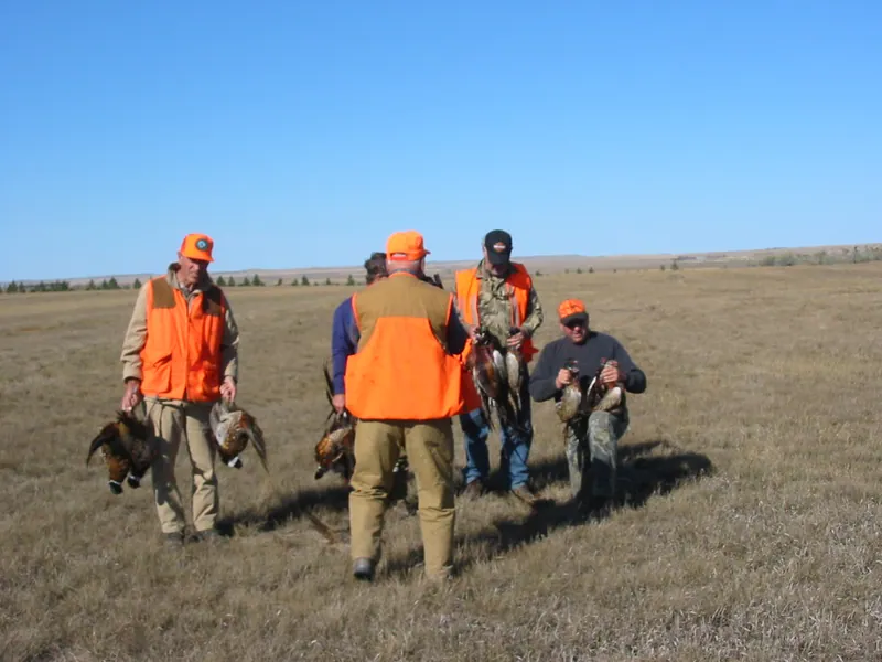Hunting party TK from Florida – 2004 wild pheasant hunt in North Dakota