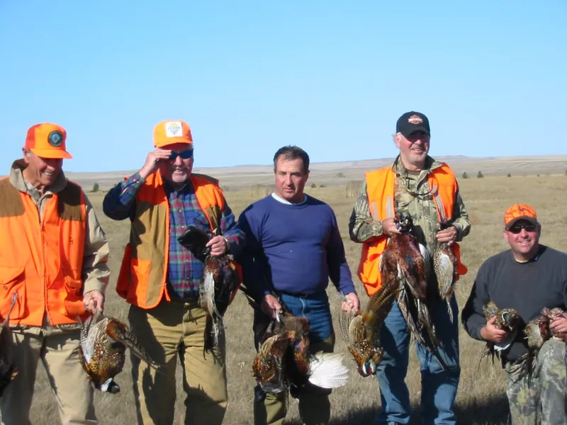 Hunting party TK from Florida – 2004 wild pheasant hunt in North Dakota