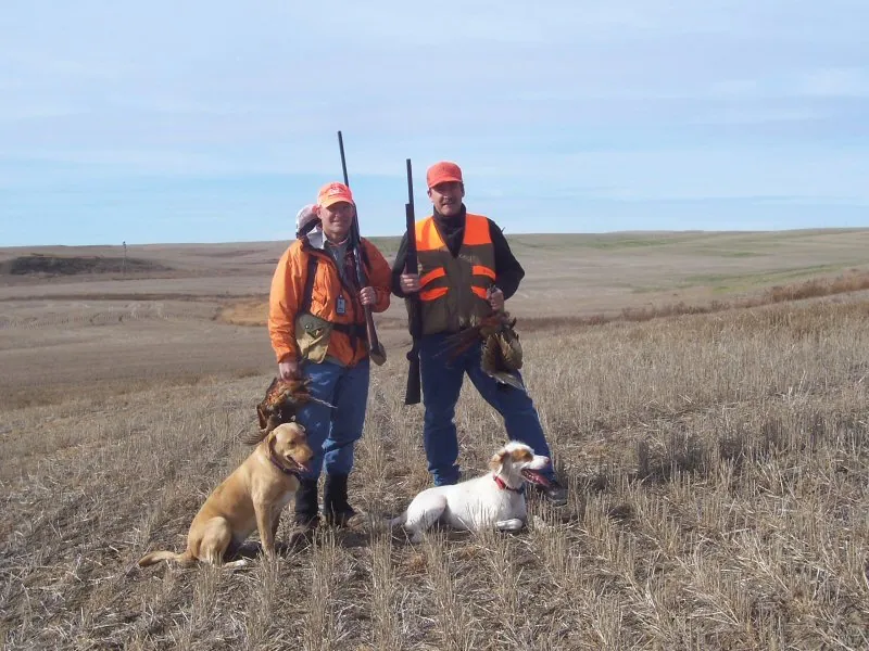 Hunting party DG from California – 2007 wild pheasant hunt in North Dakota