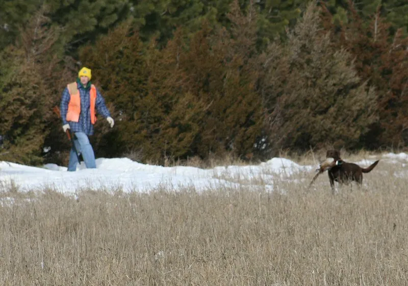 Joe and Lady after the hunt