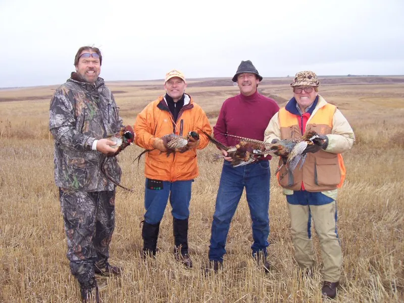 Hunting party DG from California – 2009 wild pheasant hunt in North Dakota