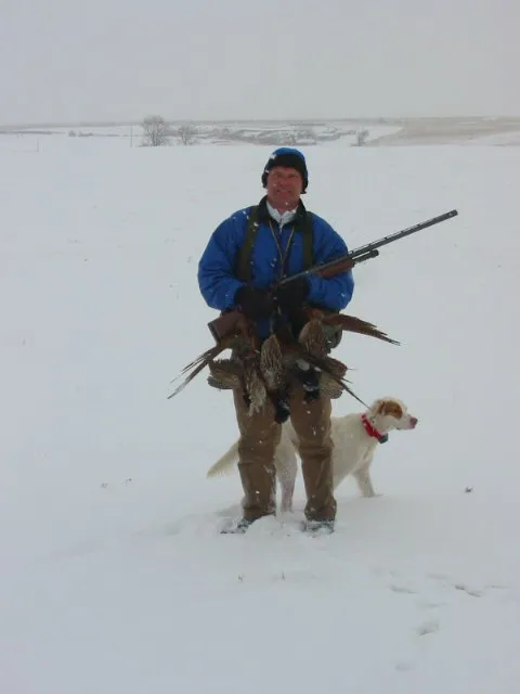Snowy pheasant hunt, November 2003