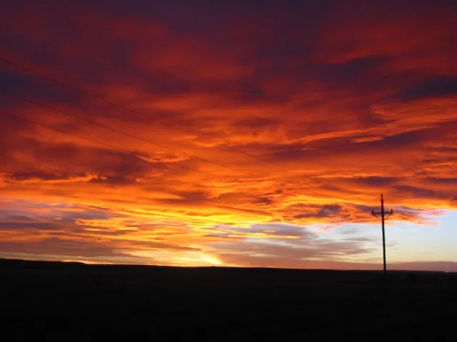 North Dakota prairie sunset
