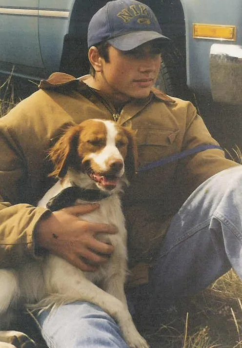 Joe with his Brittany